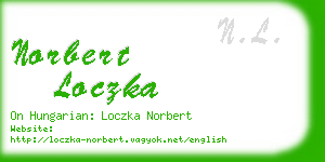 norbert loczka business card